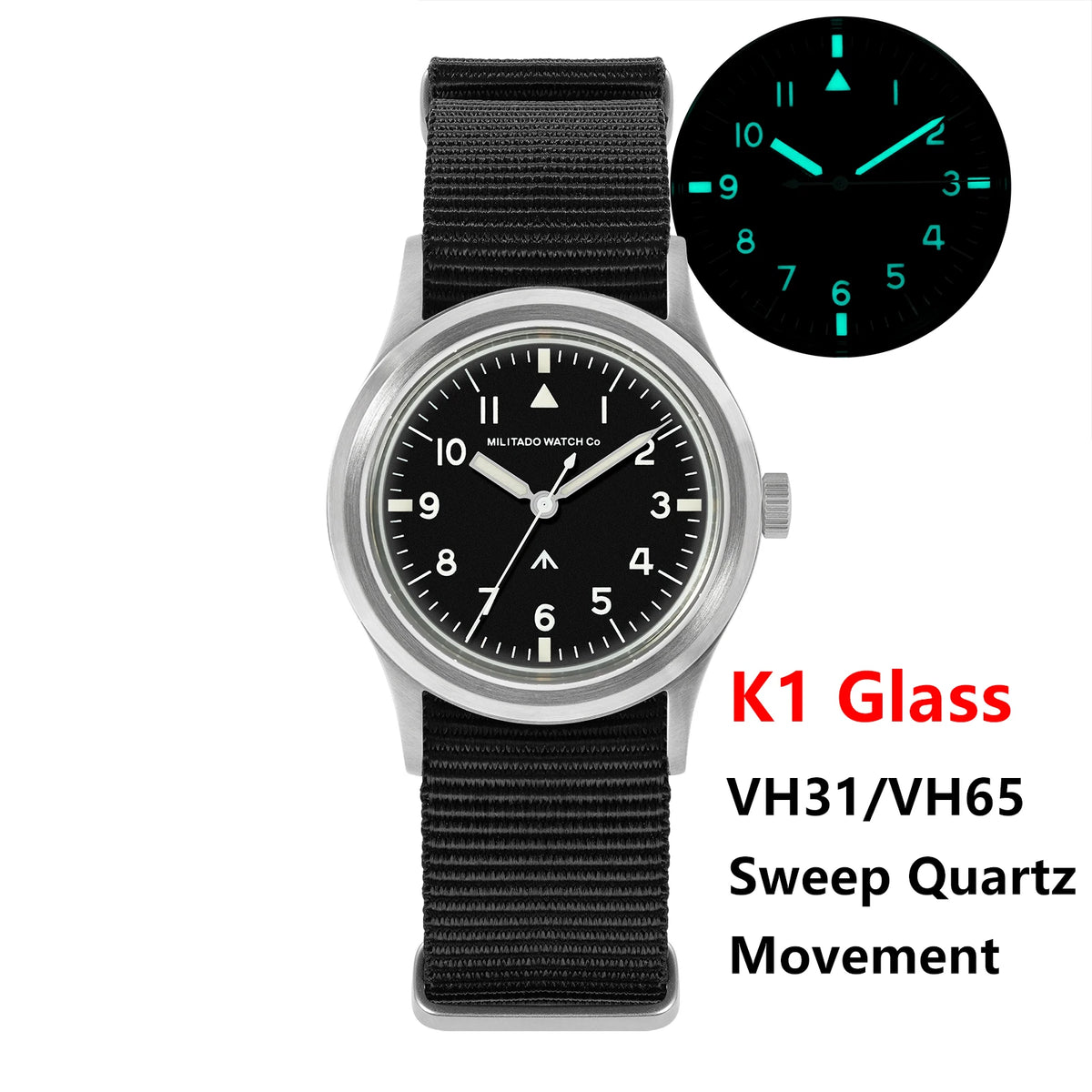 Militado ML14 V2 Quartz Watch — AR Coating, 10 BAR Waterproof, Retro