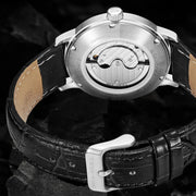 Sea-Gull Business Mechanical Watch — 50m Waterproof, Leather Strap, 40mm