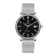 BODERRY Classic Dress Watch — Swiss Quartz, Sapphire Crystal, 40mm