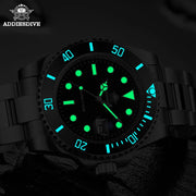 ADDIESDIVE Quartz Diver Watch — C3 Super Luminous, Stainless Steel, 200m