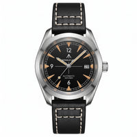 Black - Black Leather Strap