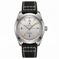 White - Black Leather Strap
