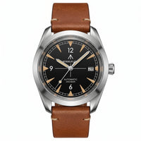 Black - Cognac Leather Strap