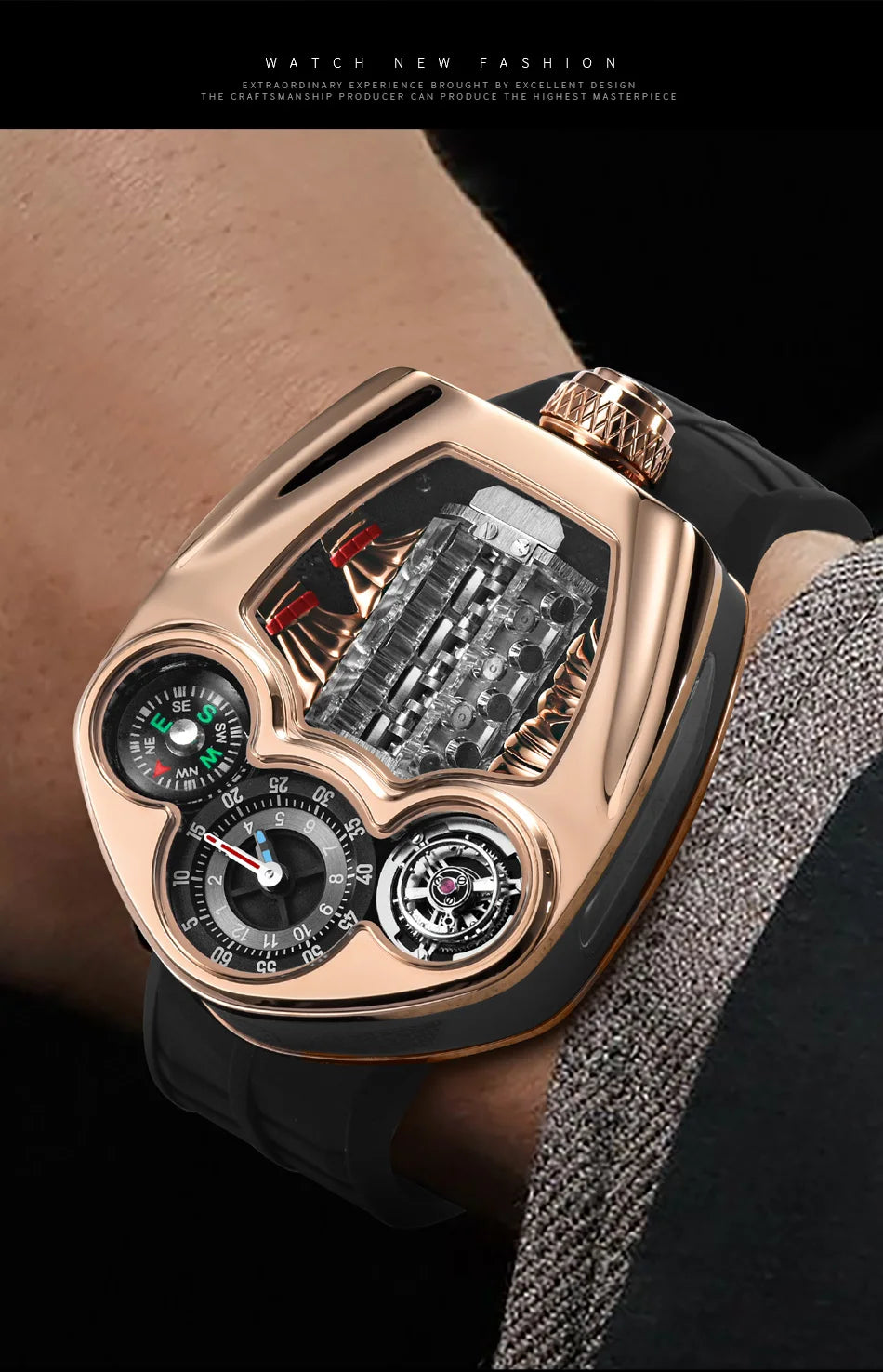 Unique V8 Engine Legacy Series | Unic Watches
