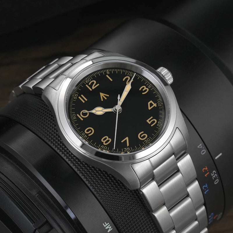 Militado ML08 Military Watch VH31 Quartz Movement Double Sapphire Crystal C3 BGW9 Luminous 10Bar Waterproof 38mm Vintage Watch