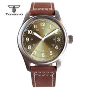 Tandorio 39mm Pilot Dive Watch — AR Sapphire, 20 BAR, Automatic, Luminous