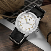 Militado ML08 Quartz Watch V2 — Double-Domed Sapphire, C3 Green Luminous, 38mm Nato Strap