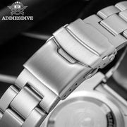 ADDIESDIVE Quartz Diver Watch — Ceramic Bezel, Luminous, 200m, Steel or Rubber Strap
