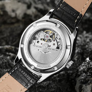 CADISEN 39mm Automatic Watch — Miyota 8215, Sapphire Crystal, Date, Leather Strap
