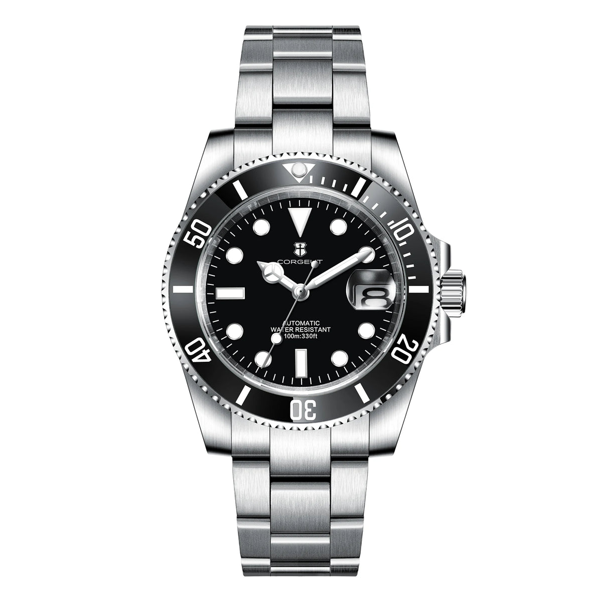 Corgeut NH35 Automatic Watch Miyota Movement Sapphire Glass Ceramic Bezel Men Diver Watches Dress Male Clock reloj hombre
