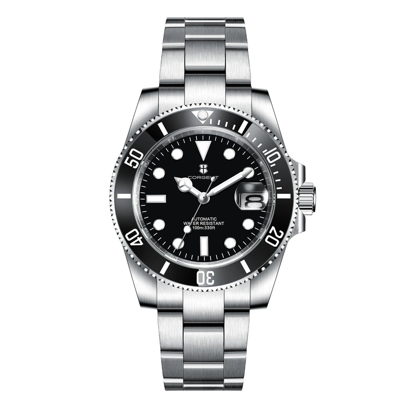 Corgeut NH35 Automatic Watch Miyota Movement Sapphire Glass Ceramic Bezel Men Diver Watches Dress Male Clock reloj hombre