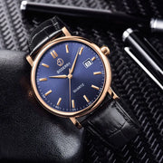 BODERRY Classic Dress Watch — Swiss Quartz, Sapphire Crystal, 40mm
