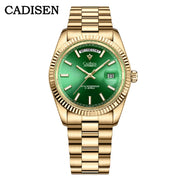CADISEN Day Date Men Watches Luxury Automatic Watch Men AR Sapphire Glass Mechanical Wristwatch Men 10Bar MIYOTA 8285 Movt 2023 New