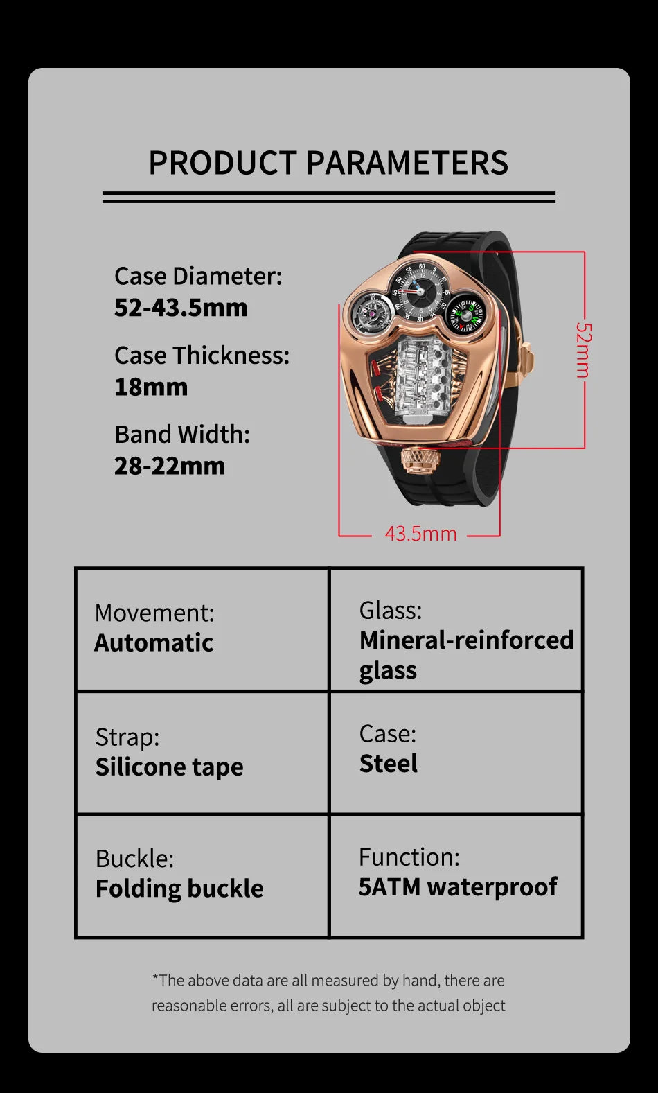 Unique V8 Engine Legacy Series | Unic Watches