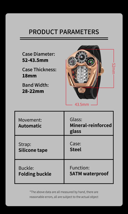 Unique V8 Engine Legacy Series | Unic Watches