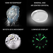 CADISEN Deep Explorer C8239 — Automatic Watch, Canvas Strap