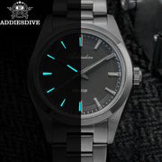 ADDIESDIVE 36mm Quartz Watch — AR-Coated Dome Glass, Luminous, 100m (AD2066)