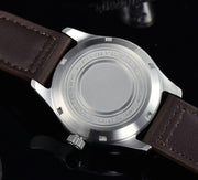 Tandorio 39mm Titanium/Steel Pilot Dive Watch — AR Sapphire, 20 BAR Automatic
