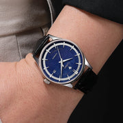 CADISEN 39mm Automatic Watch — Miyota 8215, Sapphire Crystal, Date, Leather Strap