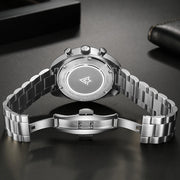 CADISEN Quartz Chronograph — Japanese VD53 Movement, Stainless Steel