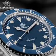 ADDIESDIVE Quartz Diver Watch — Ceramic Bezel, Bubble Glass, 200m (AD2068)