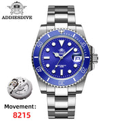 ADDIESDIVE Automatic Diver Watch — Miyota 8215, Sapphire Crystal, BGW9 Luminous (AD2503)