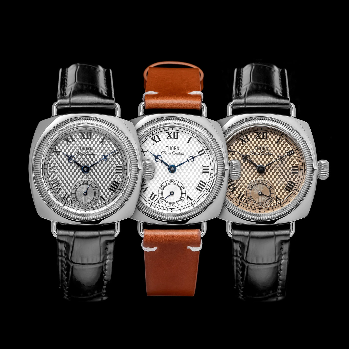 【T002】THORN watches pay tribute to classic Oyster antique pillow watch Vintage watch men and women quartz movement