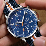 CADISEN Urban New Chronograph Men's Quartz Watch Top Luxury Watches For Men MIYOTA 0S10 AR Mirror Waterproof Canvas Men's Wristwatch