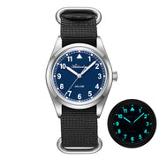 ADDIESDIVE 36mm Quartz Field Watch — Domed Glass, Nylon Strap, 100m