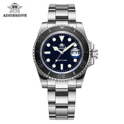 ADDIESDIVE Quartz Diver Watch — Stainless Steel, BGW9 Super Luminous, 200m