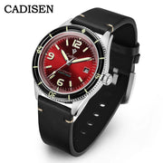 CADISEN Automatic Watch — Miyota 8215, Genuine Leather Strap, Luminous