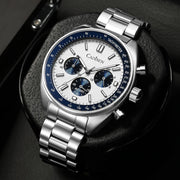 CADISEN Quartz Chronograph — Japanese VD53 Movement, Stainless Steel