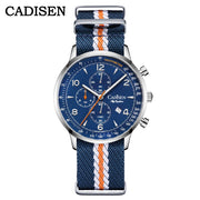 CADISEN Urban New Chronograph Men's Quartz Watch Top Luxury Watches For Men MIYOTA 0S10 AR Mirror Waterproof Canvas Men's Wristwatch