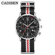 CADISEN Urban New Chronograph Men's Quartz Watch Top Luxury Watches For Men MIYOTA 0S10 AR Mirror Waterproof Canvas Men's Wristwatch