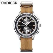 CADISEN Sky Explorer New Mens Watches Luxury Quartz Watch For Man Chronograph Japan MIYOTA 0S11 Men Gift Luminous Waterproof Canvas Wristwatc