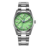 BERNY 39mm Quartz Watch — Sapphire Crystal, AR Coating, 316L Steel, 100m