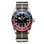 ADDIESDIVE GMT Diver Watch — Quartz 24-Hour, Bubble Glass, BGW9 Luminous, 200m