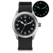 Militado ML08 Quartz Watch V2 — Double-Domed Sapphire, C3 Green Luminous, 38mm Nato Strap