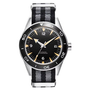 Corgeut Seamaster 41mm Automatic Watch — Sapphire Crystal, 100m Waterproof, Nylon Strap