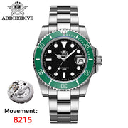 ADDIESDIVE Automatic Diver Watch — Miyota 8215, Sapphire Crystal, BGW9 Luminous (AD2503)