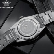 ADDIESDIVE 39mm Quartz Diver Watch — Ceramic Bezel, BGW9 Luminous, 200m (AD2068)