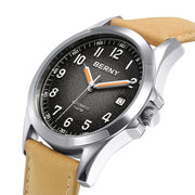 BERNY Frosted Dial Automatic Watch — ST2130 Movement, Sapphire Crystal, 10 ATM