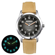 BERNY Frosted Dial Automatic Watch — ST2130 Movement, Sapphire Crystal, 10 ATM