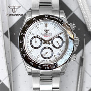 Tandorio VK63 Chronograph Watch — 39mm Quartz, Sapphire Crystal, Stopwatch