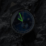 CADISEN Quartz Chronograph — Miyota 0S11, Salmon Sunburst Dial, AR Coated Glass
