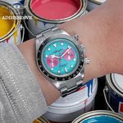 ADDIESDIVE Chronograph Watch — VK64 Meca-Quartz, Ceramic Bezel, 100m (AD2520)