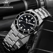 ADDIESDIVE 39mm Quartz Diver Watch — 316L Steel, Date, 20 BAR (AD2068)
