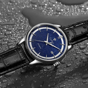 CADISEN 39mm Automatic Watch — Miyota 8215, Sapphire Crystal, Date, Leather Strap