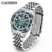 CADISEN Meridian Baltic Automatic Mechanical Watch Man Silver Business Casual Waterproof Watch Japan MIYOTA 8215 Movement Domed Glass Mens Watch