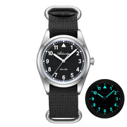 ADDIESDIVE 36mm Quartz Field Watch — Domed Glass, Nylon Strap, 100m
